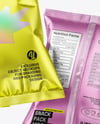 Matte Metallic Snack Bags Mockup