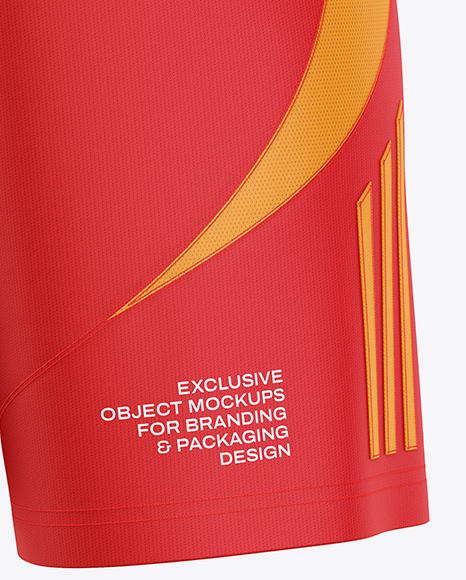 Training Shorts Mockup - Back Half Side View
