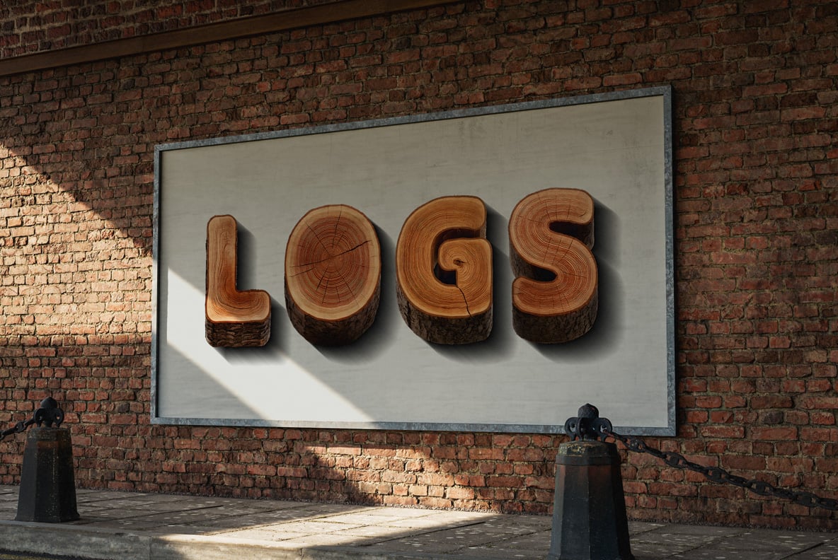 Wooden Logs Font