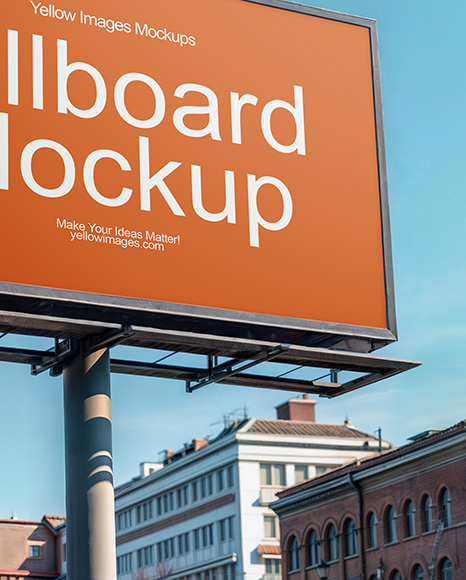 Billboard on the City Street Mockup