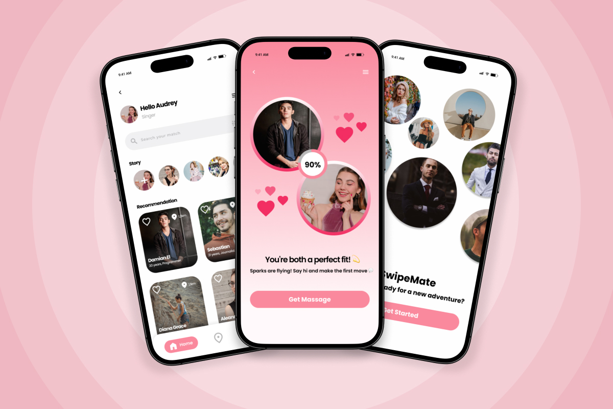 SwipeMate - Interactive Dating &amp; Social App UI