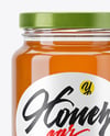 Glass Jar with Acacia Honey Mockup
