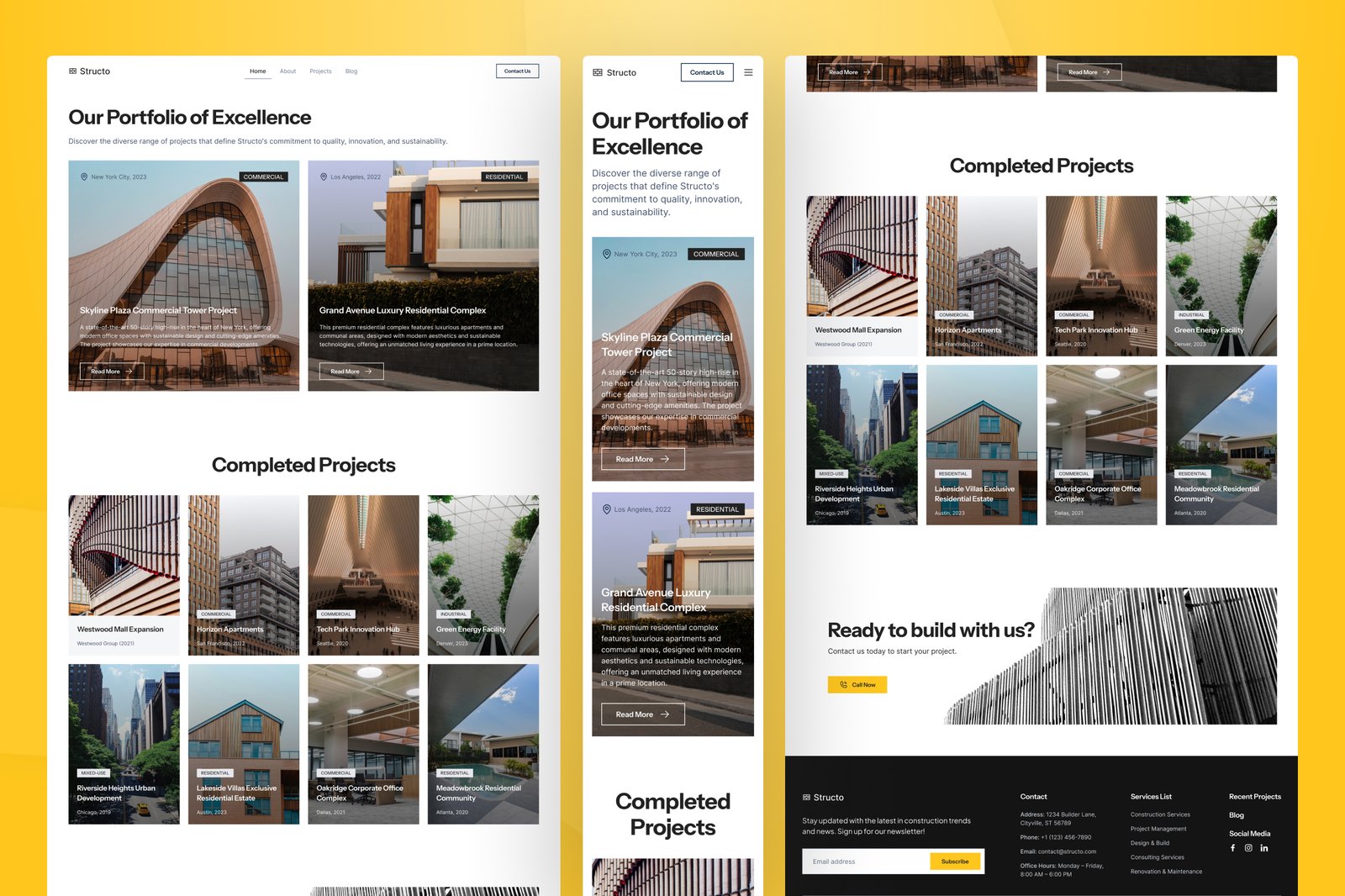 Structo - Construction Website Figma UI Template