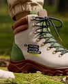 Pair of Hiking Boots on Woman's Legs Mockup