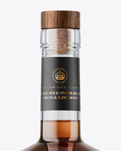 Black Rum Bottle Mockup