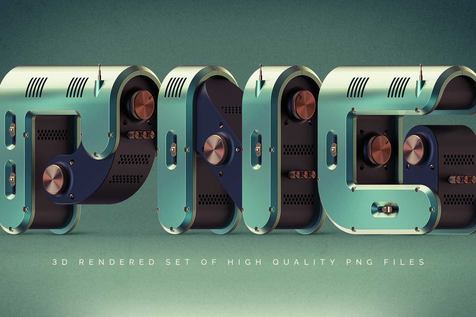 Retro Radio - Color Bitmap Font