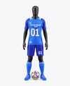 Training Short Sleeve Full Soccer Kit Mockup - Front View