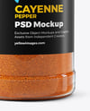 Plastic Spice Jar with Cayenne Pepper Mockup