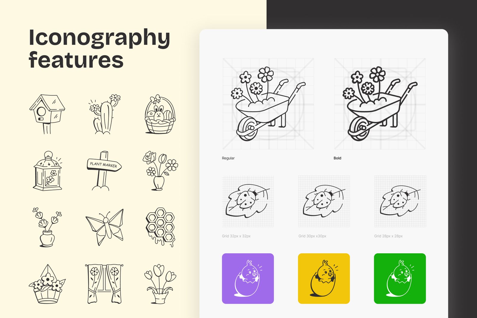 Springtime and Garden Doodles Set