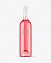 Clear Glass Pink Wine Bottle Mockup