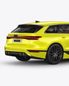 Electric Sportback Car Mockup - Back Half Side View