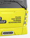 City Bus Mockup - Front Half Side View