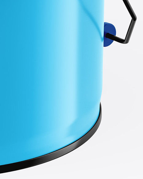 Glossy Tin Can w/ Metallic Handle Mockup