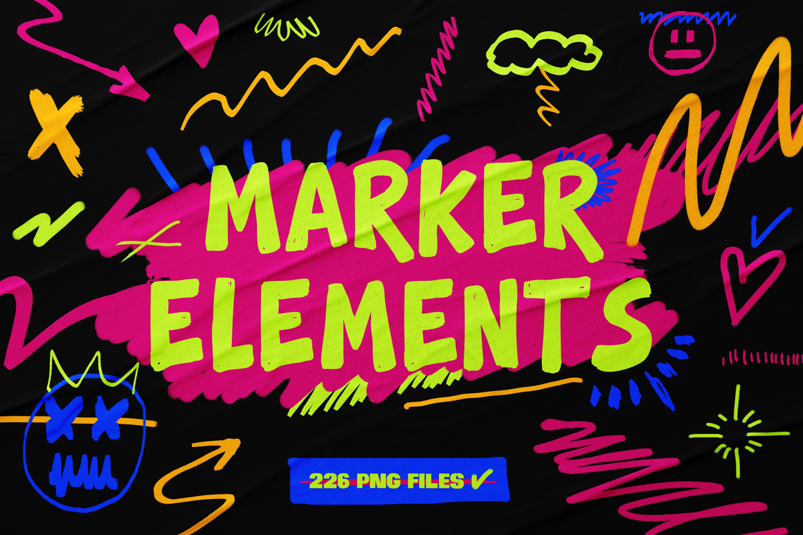 226 PNG Marker Elements