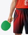 Asian Man Wearing Full Table Tennis Kit Mockup