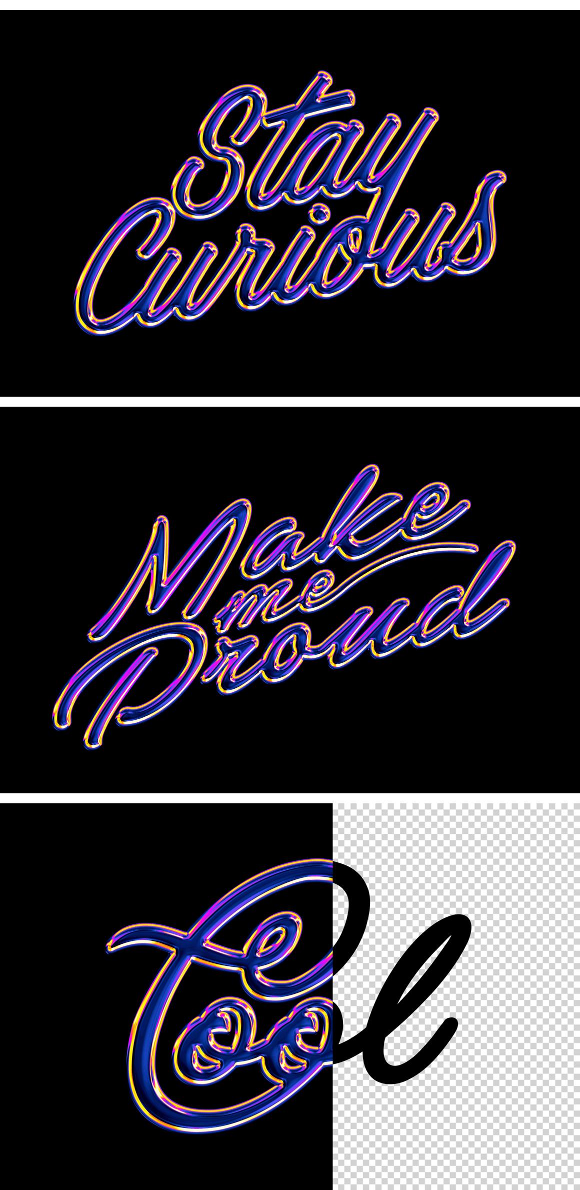 Hippie Bright Chrome Text Effect