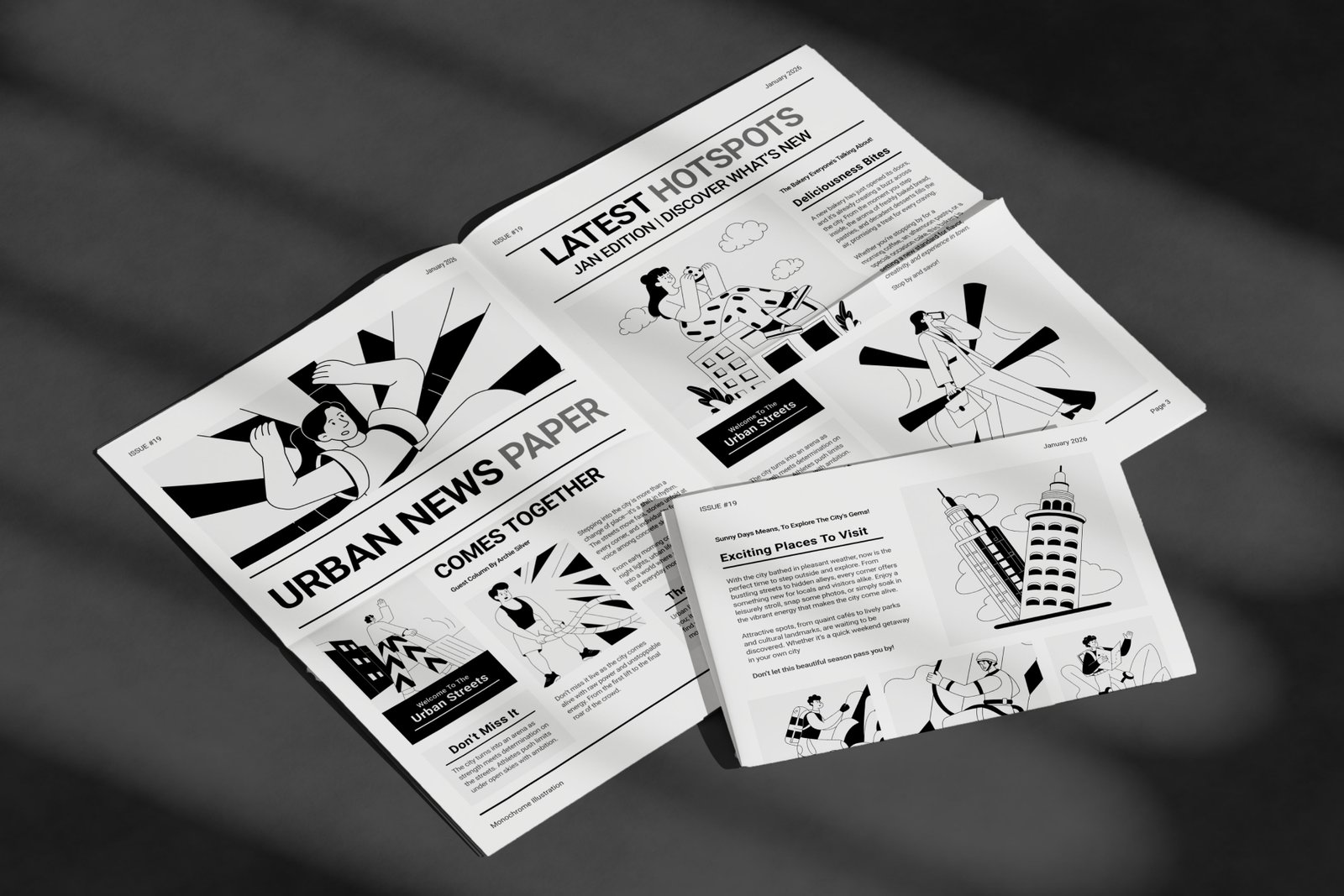 Monochrome Illustration Set