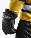 Man Wearing Full Ice Hockey Kit Mockup