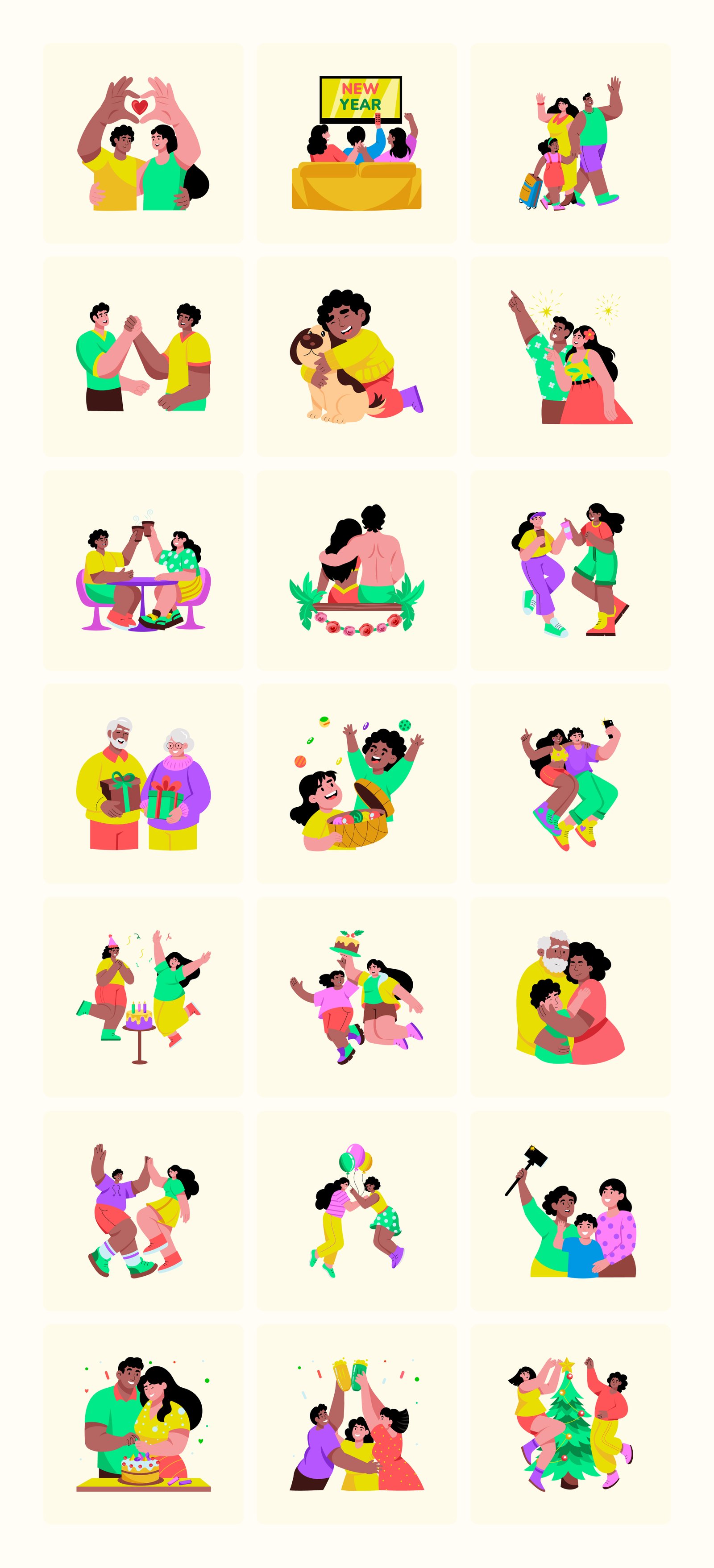 New Year Illustrations Bundle