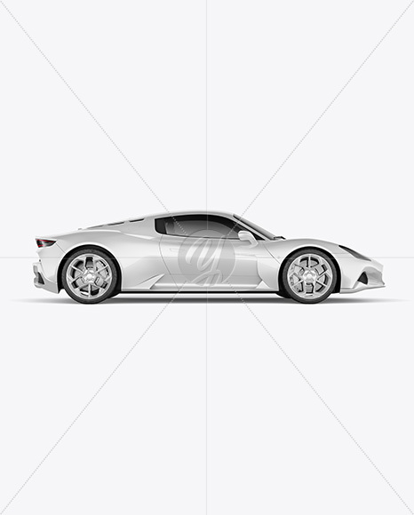 Sport Car Mockup - Side View