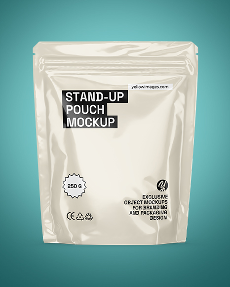Glossy Stand-up Pouch Mockup