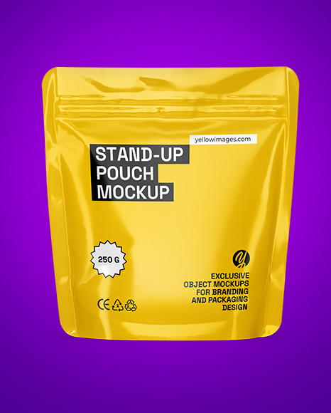 Glossy Stand-up Pouch Mockup