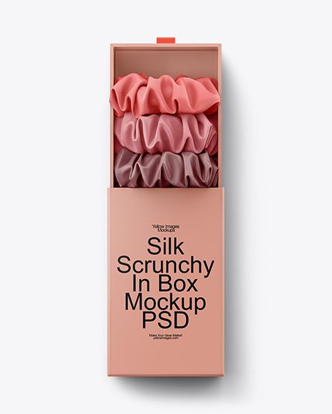 Silk Scrunchy in Box Mockup - Download+Silk+Shorts+Mockup