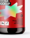 Dark Amber Glass Bottle Mockup