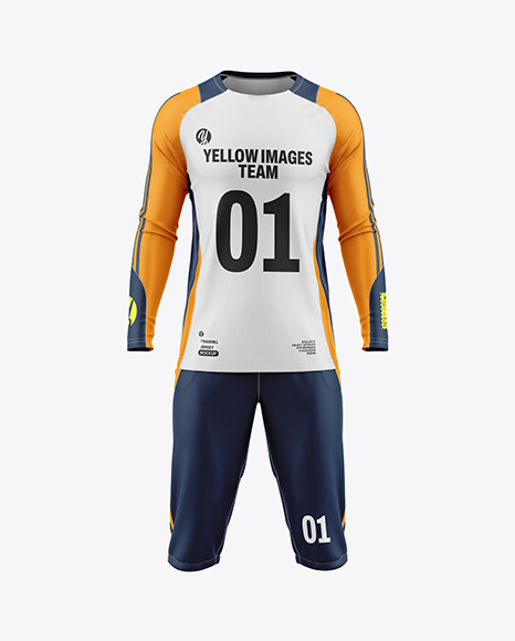 Training Long Sleeve Kit Mockup – Front View - Sport Mockup