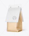 Kraft Package with Paper Label Mockup