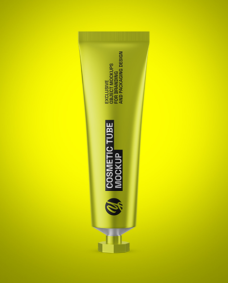 Metallic Cosmetic Tube Mockup