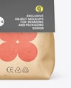 Kraft Package with Paper Label Mockup
