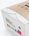 Paper Food Box in Kraft Paper Sleeve Mockup