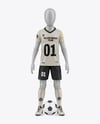 Kids V-Neck Sports full Kit Mockup - Front View