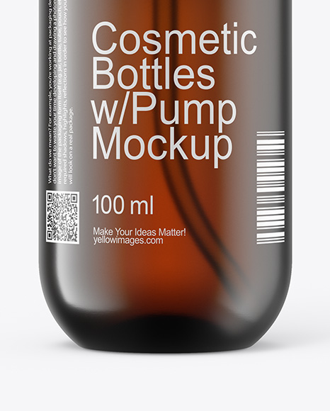 100ml Cosmetic Pump Bottle Mockup