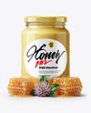 Glass Jar with Raw Clover Honey Mockup