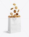 Paper Bag with Cookie Mockup