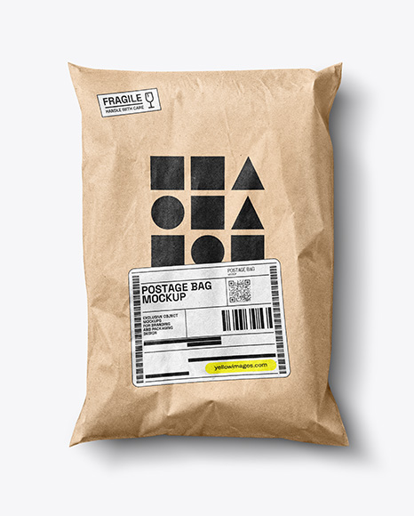Kraft Paper Postage Bag Mockup