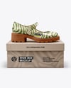 Mary Jane Shoe with Box Mockup