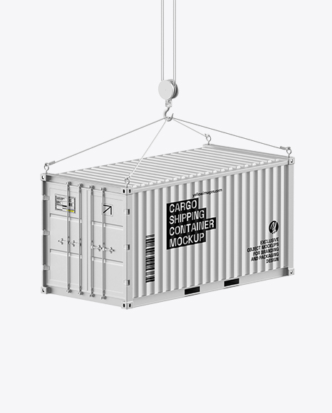 Hanging Shipping Container Mockup