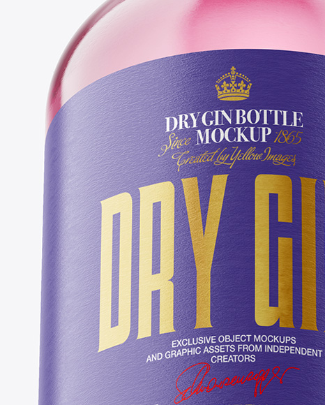 Dry Gin Bottle Mockup