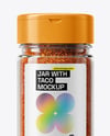 Glass Jar with Taco Seasoning Mockup