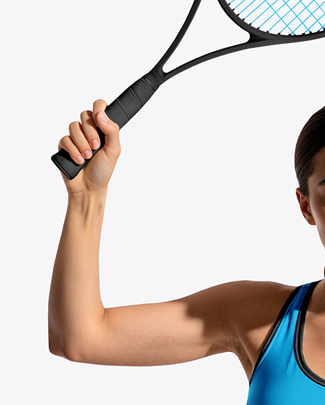 Woman Wearing Tennis Uniform Mockup