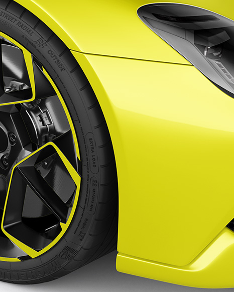 Sport Car Mockup - Front Half Side View