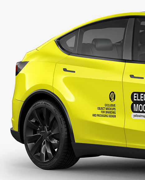 Electric SUV Mockup - Half Side View