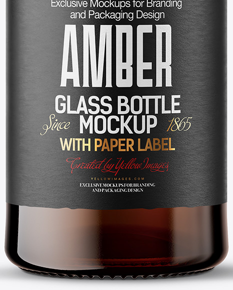 Amber Bottle Mockup