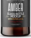 Amber Bottle Mockup