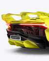 Sport Car Mockup - Back Half Side View