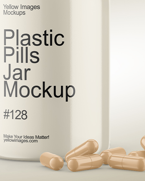 Plastic Pills Jar Mockup