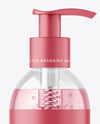 Clear Cosmetic Bottle with Pump Mockup